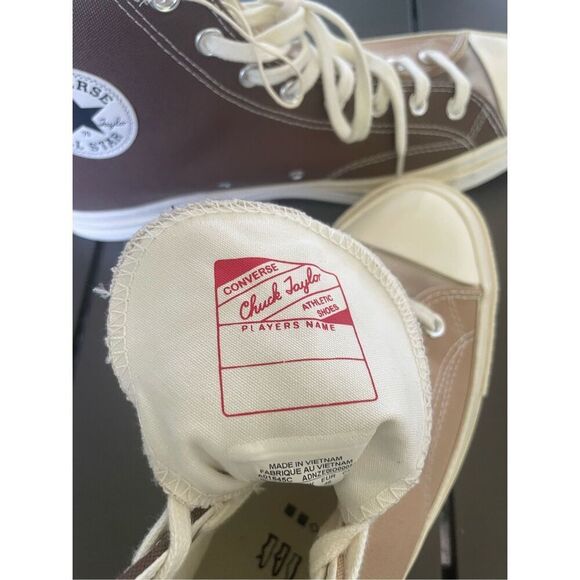 NWOB Converse Chuck Taylor All Star High Top Color Block Sneakers Brown Tan 11.5 - Picture 12 of 16